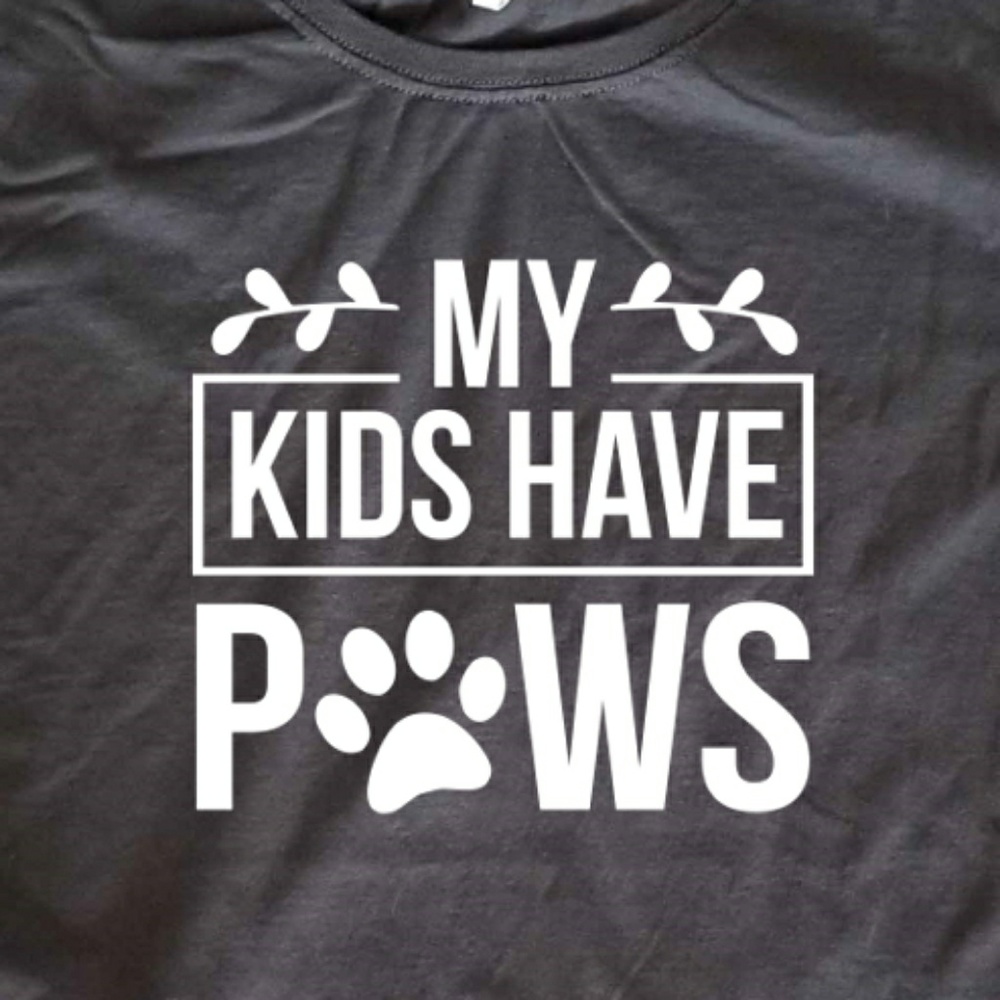 My Kids Have Paws - Ladies Contour Fitted Tshirt - Picture 2 of 3